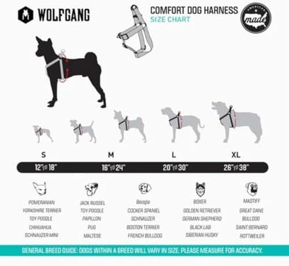 Wolfgang Heavy Duty Adjustable Dog Harness, Pull-Tested to Over 800 lbs for Walking & Training, NewMoon Print, Large
