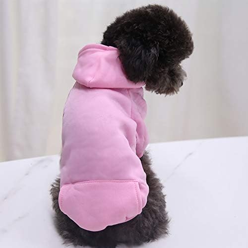Idepet Pet Dog Hoodies Dog Clothes for Small Dogs Vest Chihuahua Clothes Warm Coat Jacket Autumn Puppy Outfits Cats Dogs Clothing(S, Pink)