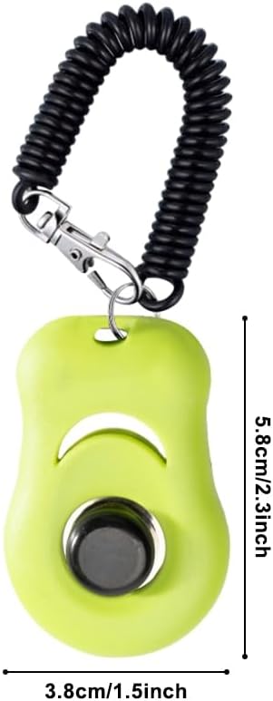DONGKER Dog Training Clicker,Buckle Ring Design Dog Clicker with Wrist Strap & Big Button for Cats Birds Puppy Dog Horse