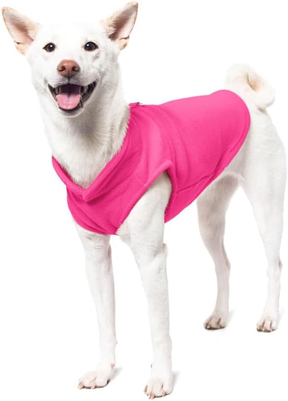 Gooby - Fleece Vest, Small Dog Pullover Fleece Jacket with Leash Ring, Pink, X-Small