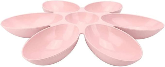 Six-Petals Flower Pet Puppy Water Bowl, Slow Feeder Dog Cat Bowl Cat Water Allows Six Dogs Or Cats to Eat Or Drink (Pink) Bowls for Indoor Cats
