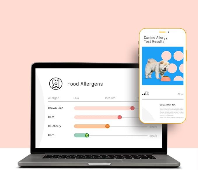 DNA MY DOG Vet-Recommended and Most Accurate Allergy Test for Itchy, Sensitive Dogs | Cheek Swab – The Gold Standard of Testing | Tests for All Common Food & Environmental Allergens | Custom Report