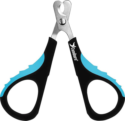 Candure Cat Nail Clipper Stainless Steel Cat Claw Trimmers for Rabbits, Guinea Pigs, Birds, Puppies, Kittens and Small Animals Pet Nail Clipper for Professional and Home Use (Blue)