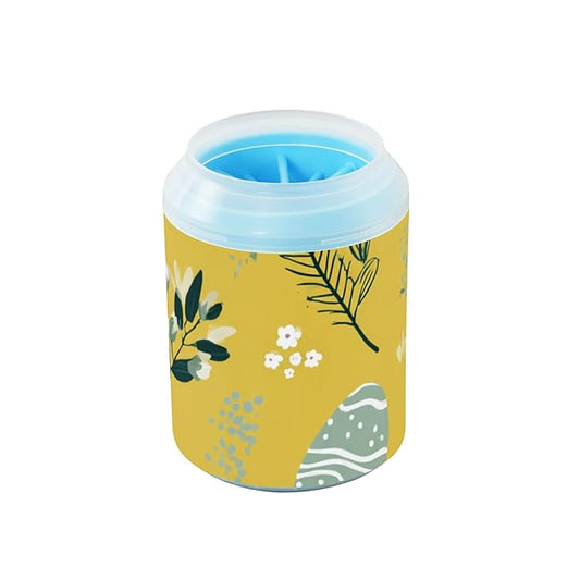 Dog Paw Cleaner Mudbuster Dog Foot Washer for Small Medium Large Dogs Cats Premium Pet Supplies Yellow Easter Eggs Tree Branches Easter