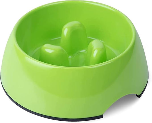 SUPERDESIGN Slow Feeder Dog Bowl Cat Bowl 1 Cup Slow Feeding Dog Bowl for Small Medium Breed Anti Gulping Healthy Eating Interactive Bloat Stop Alternative Non Slip Puzzle Dog Food Bowl, Green