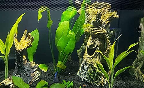 SLOCME Fish Tank Tree Trunk Decorations - Lifelike Hollow Tree Wood Ornament Resin Figurine, Fish Can Swim Through The Trunk Hole