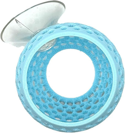 CTWPets Betta Bulb Hide | Betta Rest Fish Tank Ornament | Aquarium Cave with Suction Cup for Small Fish Tank, Betta Habitat, Shrimp Hideout, Aquatic Decor (Cotton Candy Blue)