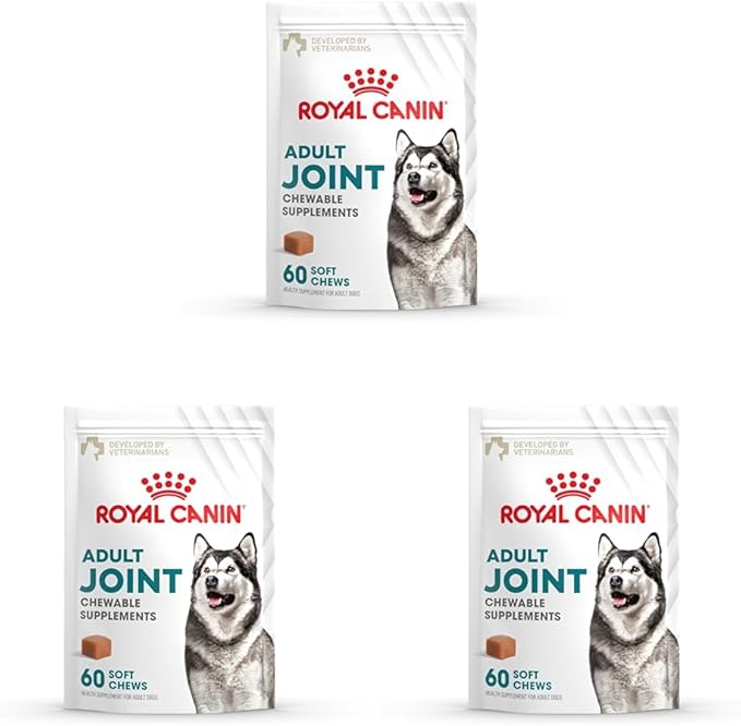 Royal Canin Joint Dog Supplement Soft Chews for Adult Dogs, 60 Count (Pack of 3)