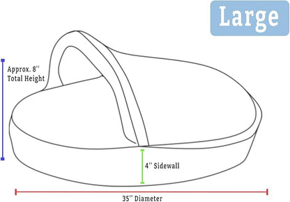 Snoozer Luxury Microsuede Cozy Cave Pet Bed, Show Dog Collection, Large, Palmer Dove