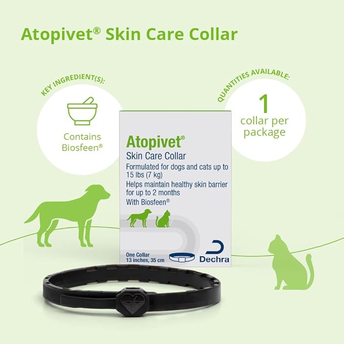 Atopivet Skin Care Collar for Dogs and Cats Less Than 22 lbs