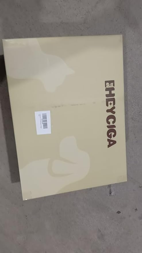 EHEYCIGA Curved Dog Stairs Ramp for High Beds 22.6" H, 5-Step Dog Steps for Small Dogs and Cats, Pet Stairs for High Bed Climbing, Non-Slip Balanced Pet Step Indoor, Beige