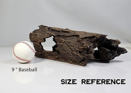 Fish Tank Decorations - Large Aquarium Decorations Air Bubbler Tree Fish House for Betta Hideout Caves Buddha Decor Temple Ruins Arched Betta Fish Accessories Reptile House Shelter Decor (Wood A-L)