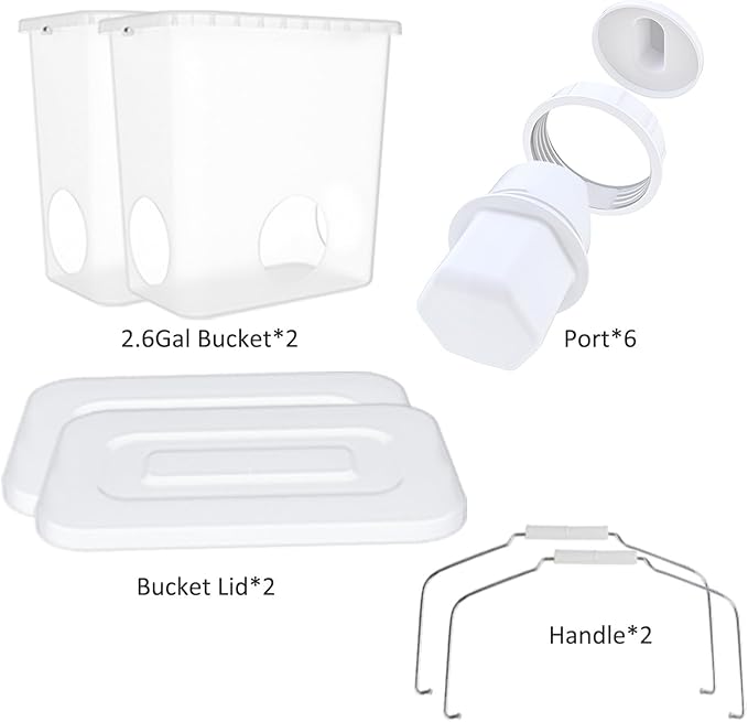 Automatic Chicken Feeder Chicken Feed Container Hanging Chicken Feeder Rainproof Poultry Feeder Bucket (Frosted)