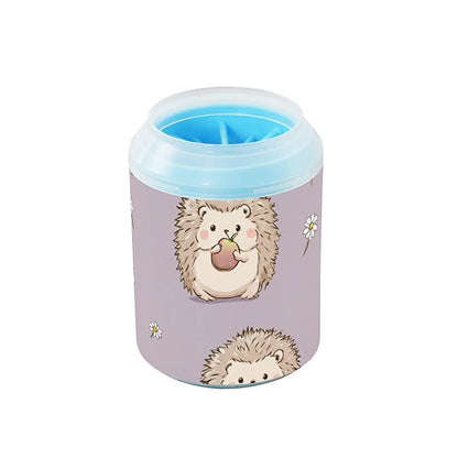 Dog Paw Cleaner Mudbuster Dog Foot Washer for Small Medium Large Dogs Cats Premium Pet Supplies Light Purple Hedgehogs Daisies Fruits