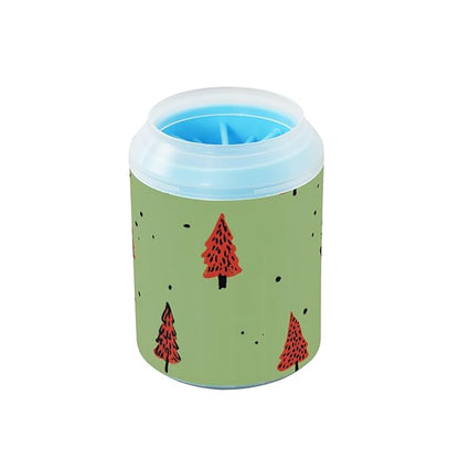 Dog Paw Cleaner Mudbuster Dog Foot Washer for Small Medium Large Dogs Cats Premium Pet Supplies Christmas Tree Doodle Green