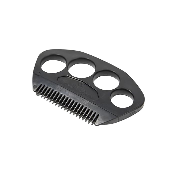 The Fur Hero, Pet hair comb - Skin Friendly Dog and Cat hair brush for Shedding with an embedded razor blade makes Pet Grooming easy, dog and cat accessories, Black