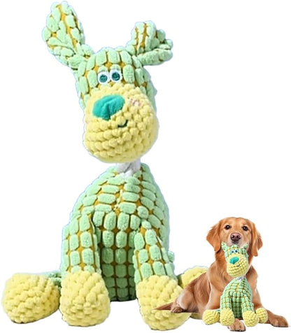 2026 New Indestructible Dog Toy, Durable Dog Stuffed Toys for Aggressive Chewers, Interactive Squeaky Chew Teething Toys for Small Medium Large Dogs Puppy (Green)