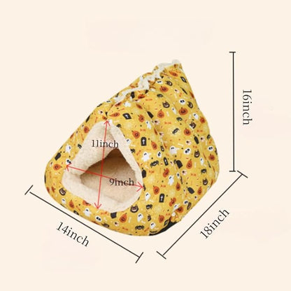 Autumn and Winter Pet Tent Bed, Multi-Functional with Three Functions in One, Can Be Used As A Pet Sofa, Multiple Usage Methods, Yellow Dog Tent Nest, Cat Couch Bed