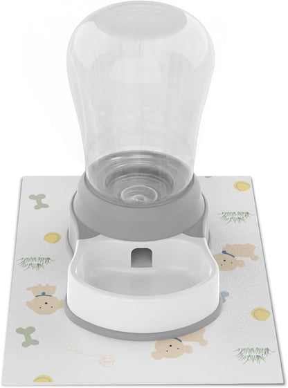 STALTWO 1.58 Gallon Automatic Dog Water Bowl Dispenser - Staltwo Premium Pet Water Dispenser with Non-Slip Mat, Large Capacity Water Feeder for Cats and Dogs, BPA-Free, 1.58 Gallon Grey