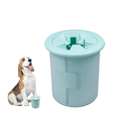 Dog Paw Cleaner Cup Dog Paw Foot Cleaner Paw Washer Portable Foot Cleaner Cup For Pet Cat-Small Green