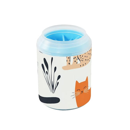 Dog Paw Cleaner Mudbuster Dog Foot Washer for Small Medium Large Dogs Cats Premium Pet Supplies Cats Abstract Shapes White
