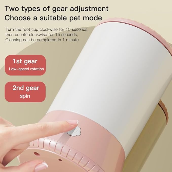 pet foot washing cup Rechargeable Foot Washer Dog Paw Cleaner Suitable for Paw Cleaning of Dogs, Cats and Rabbits.Pet Foot Cleaner for Small Medium Large Breed (PINK)