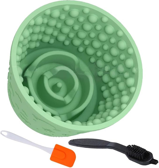 Dog Lick Bowl,Anxiety Relief Non-Slip Silicone Treat Bowl,Durable Anti-Choking Long-Lasting Enrichment Slow Feeder Licking Mat for Medium Large Breed,Freezable BPA Free Silicone Dishwasher Safe