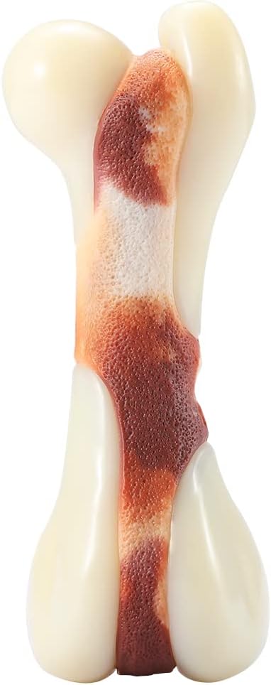 Tikaton Indestructible Dog Chew Toys for Aggressive Chewers, Beef Flavor Durable Dog Teething Chew Toys Bones for Large/Medium/Small Puppies