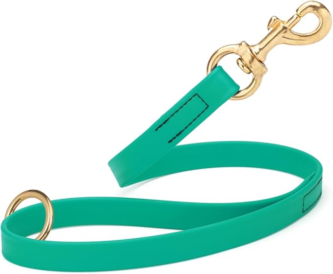 Viper Biothane K9 Working Dog Leash Waterproof Lead for Tracking Training Schutzhund Odor-Proof Long Line with Solid Brass Snap for Puppy Medium and Large Dogs 20in, Teal
