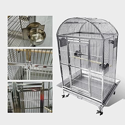 SUS201 Stainless Steel DOMETOP Style Bird CAGE Parrot CAGE 36"X26"X65"