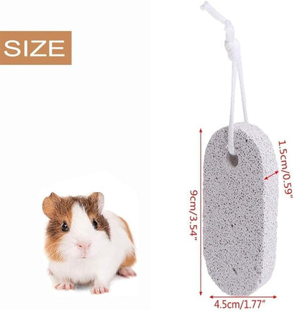 PINVNBY 10 Pcs Rbbits Lava Blocks Chinchilla Lava Ledge Small Animal Mineral Calcium Stone Bunny Teeth Grinding Chew Toy for Hamster Chinchilla Rabbit
