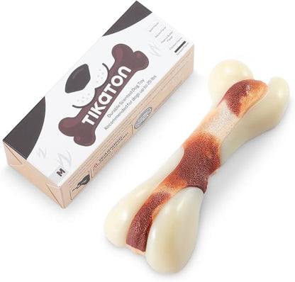 Tikaton Dog Chew Toys for Aggressive Chewers, Vension Flavor Durable Dog Teething Chew Toys Bones for Large/Medium/Small Puppies