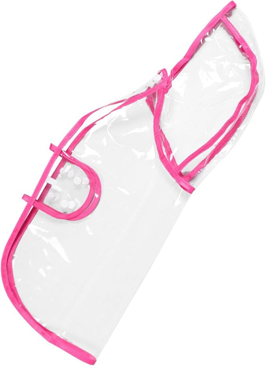Totority Transparent Puppy Raincoat with Hood for Small Medium Dogs Breathable Lightweight Pet Rain Jacket Portable Clear Doggy Rain Poncho