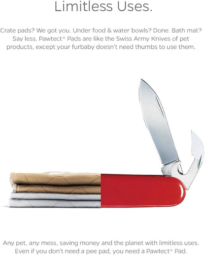 Pet Parents Pawtect® Pads Washable Dog Pee Pads (2pack) of 18x24 Premium Pee Pads for Dogs, Waterproof Training Pads for Dogs & Reusable Dog Pee Pads! Whelping & Modern Puppy Pads!