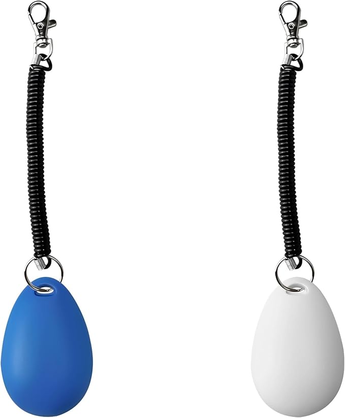 Dog Clicker for Training with Wrist Strap, Training Clicker for Puppy, Cat, Potty, Bird, Horse, Pet, Dog Clicker Trainer Training Tools, Behavior Aids, 2 Pack Blue and Red