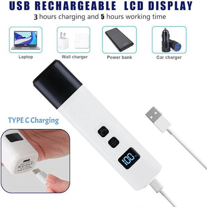 Dog Nail Grinder, Electric Pet Nail Grinder with 2 Speed Digital USB Rechargeable Dog Nail Trimmer Nail Claw Clippers with LED Lighting Quiet Paws Grooming for Large Medium Small Dogs Pet