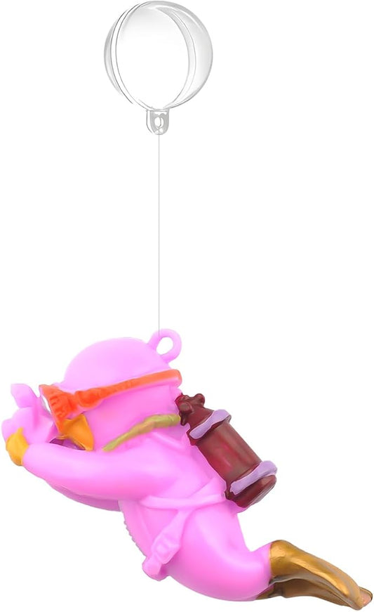 onesimcr Floating Fish Tank Decorations, Aquarium Decorations, Lovely Diver Fish Tank Decorations, Floating Device Fish Tank Accessories，Suitable for All Kinds of Fish Tanks(Purple)…