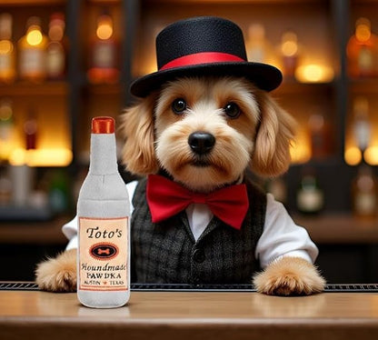 Nestpark Toto's Plush Squeaky Crinkle Dog Toy - Funny Dog Gifts for Medium, Small and Large Dogs - Cute Stuffed Toys for Dog Birthdays