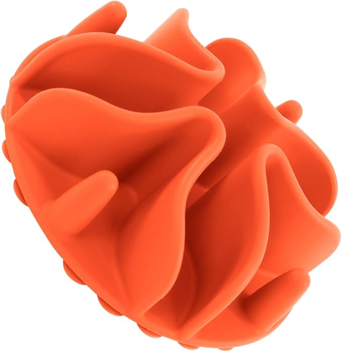 Jaoul Slow Feeder Dog Bowls Insert, Puzzle Slow Feeder Insert with 30 Octopus Suction Cups for Small Medium Large Size Dog Food Bowl (4.72 inch, Orange)