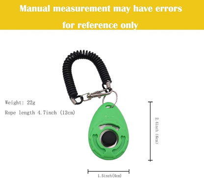 Dog Training Ring - Pet Fun Training Set of Yellow Interactive Dogs Ring and Green Pet Training Clicker,dogtraining Toy/Dog chew Toy for Aggressive chewers,Medium-Sized/Large