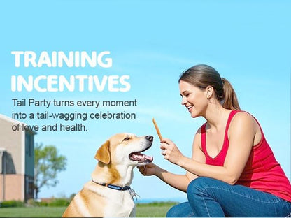 TailParty Turkey Tendons for Dogs with Fish Oil & Taurine: All-Natural Dental Chew Stick, Rawhide Alternative, Long-Lasting Training-Reward Treats for Health-Conscious Pet Owners