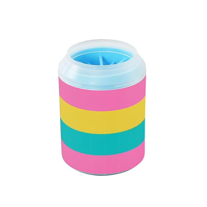 Dog Paw Cleaner Mudbuster Dog Foot Washer for Small Medium Large Dogs Cats Premium Pet Supplies Colorful Stripes