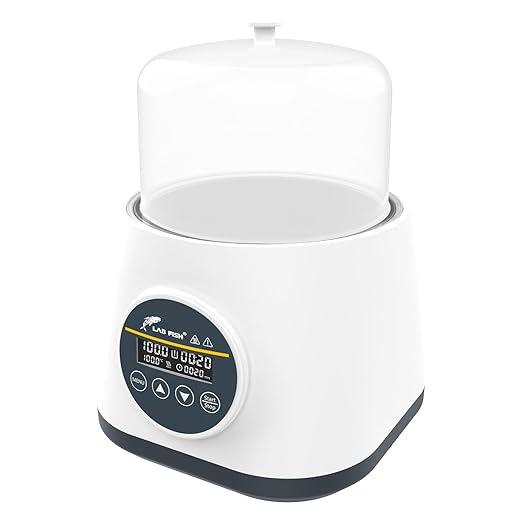 LAB FISH 2L Lab Water Bath(WB-2S), 100℃ Precision Heating, Stainless Steel Tank with Timer & Dual Anti-Dry BurnProtection