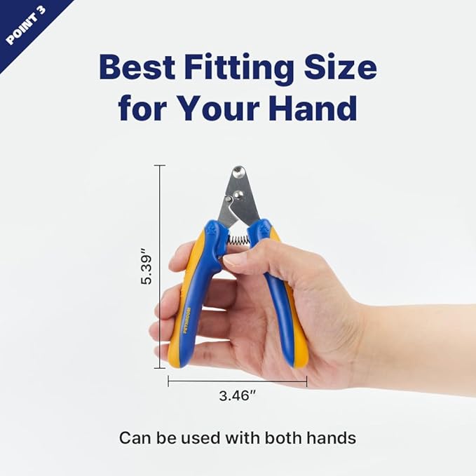 [PETHROOM] Cat Nail Clipper Trimmer for Indoor Cats with Circular Cut Hole (2mm) | Premium Sturdy Stainless Steel Blade Cat Claw | Safe, Easy, Accurate, Quiet & Fast | Avoid Overcutting