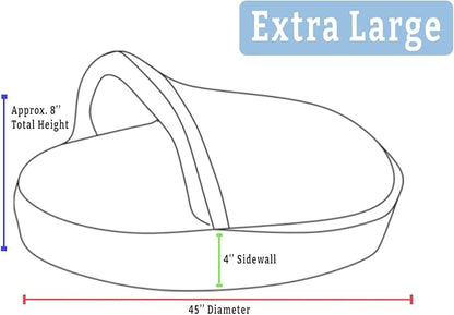 Snoozer Luxury Microsuede Cozy Cave Pet Bed, Show Dog Collection, Extra Large, Palmer Dove