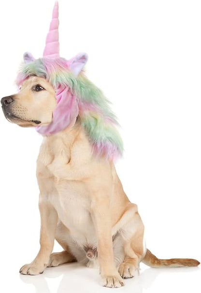 Funny Reindeer Moose Dog Costume - Cute Furry Pet Wig for Halloween & Christmas