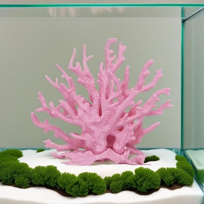 Fish Tank Decorations,Aquarium Corals Decoration, Aquarium Ornaments, Fish Tank Coral, Aquarium Corals Decoration, Fish Decorations for Aquarium (Pink, Medium)