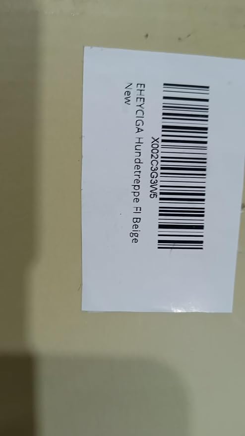 EHEYCIGA Curved Dog Stairs Ramp for High Beds 22.6" H, 5-Step Dog Steps for Small Dogs and Cats, Pet Stairs for High Bed Climbing, Non-Slip Balanced Pet Step Indoor, Beige