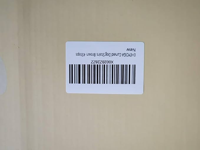 EHEYCIGA Curved Dog Stairs Ramp for High Beds 19.7" H, 4-Step Dog Steps for Small Dogs and Cats, Pet Stairs for High Bed Climbing, Non-Slip Balanced Pet Step Indoor, Brown