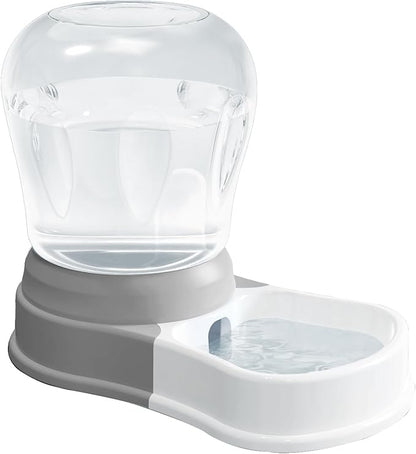 STALTWO 1 Gallon Automatic Dog Water Bowl Dispenser,Large Capacity Water Feeder for Cats and Dogs, BPA-Free,1 Gallon Grey